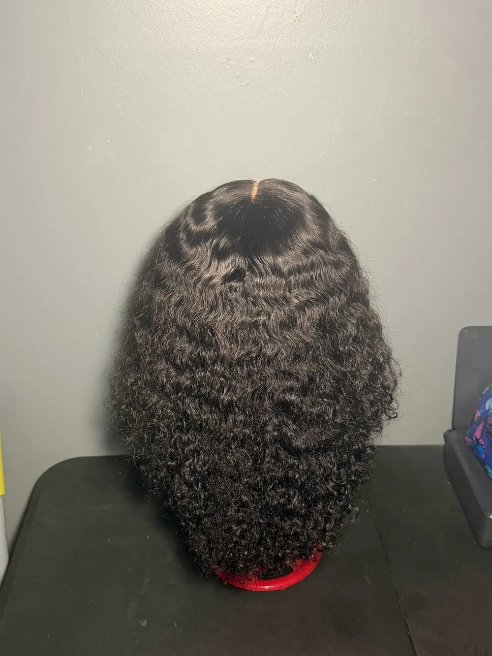 Black Curly HD lace glueless closure wig